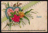 CB066 ART DECO ROSES LILY of the VALLEY FORGET ME NOT SILK ADD ON Embossed