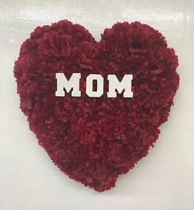 Silk Carnation Flower MOM Love Heart, Wall Decor, Home Decor, Mothers Day