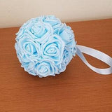 Baby Blue Wedding Pomander, Wedding Flower Balls, Flower Girl Kissing Ball,  Bouquet Alternative
