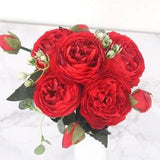 Silk Peony Artificial Flowers Bouquet for Home Accessories Decoration Living Room Decor Wedding, Nursery decoration