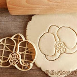 Orchid Garden Orchis Flower Head Petals Spring Summer Meadow  Beautiful Doodle Cute Cookie Cutter Pastry Fondant Dough Biscuit