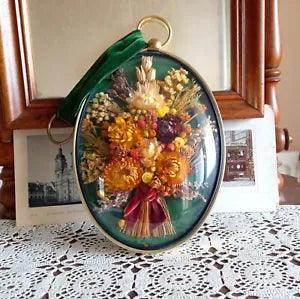 Vintage Wall Hanging, Dried flowers, LaViar, Sweden, Home decoration, Art decor