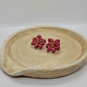 Holly Stud Earrings for Holidays