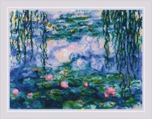 Water Lilies - after Monet - Riolis Counted Cross Stitch Kit w/14 Ct. Aida New