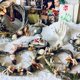Wild flower protection wreaths, samhain celebrations, winter wreaths, floral wreaths, dried flowers, wreaths for front door