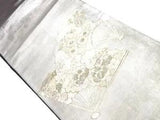 5979953: JAPANESE KIMONO / VINTAGE FUKURO OBI / WOVEN PEONY & AUTUMN FLOWERS
