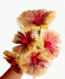 These flowers are made from dried areca nut husk.Can be used to decorate house