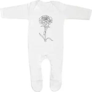 'Carnation Flower' Baby Romper Jumpsuits / Sleep suits (SS038321)