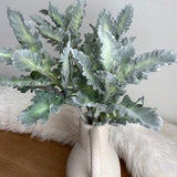 Faux Dusty Miller Stem - Artificial Plant / Greenery Floral / Wedding / Home Decoration / Gifts / Green / Set of 3