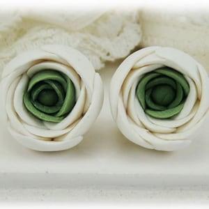 Ranunculus Earrings Stud or Clip On | Ranunculus Jewelry