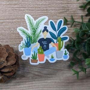 Plant Mom Waterproof Vinyl Sticker | Plant lover gift | Cute Plant Stickers
