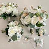 Ivory & 22k gold sprays  bouquet, Wedding bouquet, bridal bridesmaids bouquets ,spring wedding bouquet,  peony and Eucalyptus Ivory Cream