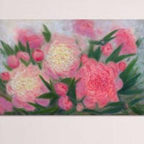 Peony painting original oil painting, peony wall art pink flower painting, peony bouquet floral oil painting on canvas
