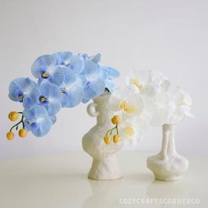 Orchids Artificial Flower ? Handcrafted Floral Decor ? High Quality Home Decor Plants ? Housewarming Gift