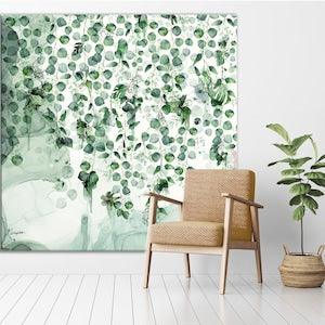 Farmhouse Wall Art, Abstract Botanical Art, Large Wall Art, Sage Green Art, Botanical Painting, Living Room Wall Art Oversized, Green Art