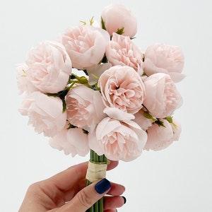 Small Head Peonies | Floral Bouquet Artificial Flower | Wedding/Home Decoration Gifts | D¡§?cor | Floral, Realistic Flowers Multi Color Pink