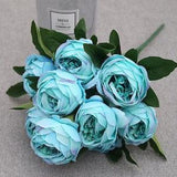 10 Heads Artificial Peonies Bouquet Silk Peony Bouquet High Quality Wedding Flowers for Bridal Bridesmaids DIY Flowers Wedding Centerpieces