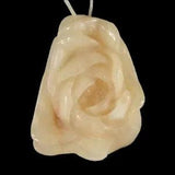 F05917# Hand Carved Peony Flower Pink Aventurine Pendant Bead Gemstone