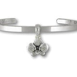 Orchid Jewelry Sterling Silver Handmade Orchid Flower Bracelet  OR5-CB