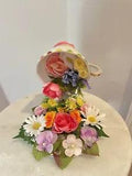 a magical flying flowers centerpieces tea cup &  saucer for any occasions