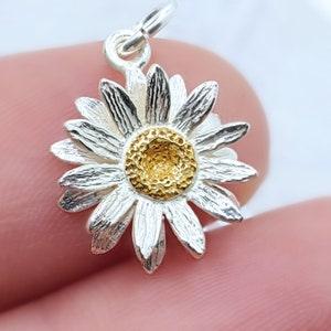925 Sterling Silver Sunflower Necklace Layering Necklace Layering 925 Sterling Silver Simple Big Pendant Necklace Jewelry Gift for Wife