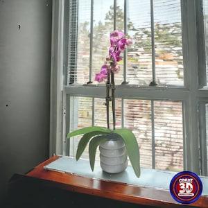 Elegant Orchid Vase, Unique Flower Pot, Modern Plant Holder, Contemporary Floral Display, Exquisite Orchid Container, 3D Printed