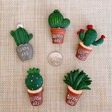 Cactus magnets| strong magnets| fridge magnets| cute magnets| kitchen decor| magnet for gardener| office magnets| plant magnets| handmade