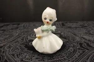Vintage Napco Miniature Flower Girl Of The Month January Carnation