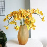 Artificial PU Phalaenopsis arrangement home lounge butterfly flower decoration wedding bridal bouquet DIY material indoor floral plant pick