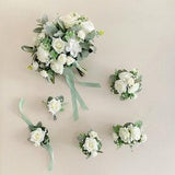 Ivory &greenery bouquet,Wedding bouquet,bridal bouquet,bridesmaids bouquet sage green bouquet,peony bouquet,wedding accessories,cake toppers