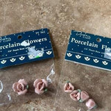 Porcelain flowers, new in package, Craft supplies, ships from Canada