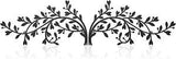 2 Pcs Metal Tree Leaf Wall Decor Black Branch Leaf Art Decorative Wrought Iron S