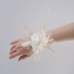 Blanche Wrist Corsage | Preserved flower corsage | Wedding corsage