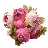 1Bunch Artificial Peony Flowers Silk Fake Wedding Party Home Bouquet DIY...