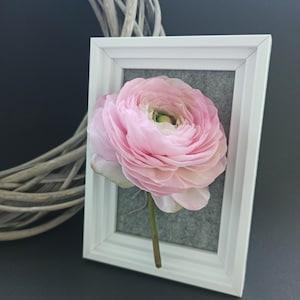 Pink Artificial ranunculus, Real touch ranunculus in a frame, Gorgeous decor, Table decor,Spring arrangement,Easter decor, Mother's Day gift