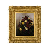 Floral Painting, Roses Still Life Painting Robert Seldon Duncanson Art Print, Canvas Wall Art, Living Room, Bedroom, Apartment Wall Decor