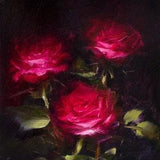 Bouquet of Roses Pink roses flowers painting print miniature art
