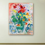 Marc Chagall Bouquet de Renoncules, Marc Chagall Canvas Wall Art, Marc Chagall Exhibition Poster, Exhibition Poster, Expressionism Art,