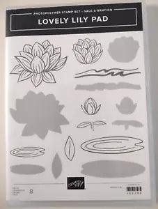 Stampin' Up! Lovely Lily Pad Stamp Set with Die Cuts New 8 Stamps and 8 Die Cuts