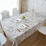 Polyester Flower Pattern Tablecloth Wedding Home Dining Room Kitchen Table Cloth