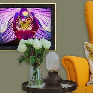 Orchid #32 - Hand Mounted/Matted Photographic Print-Fast & Free US Shipping!