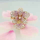 Ring | Vanda Miss Joaquim Orchid | 18K rose gold | diamond | pink sapphire | yellow sapphire