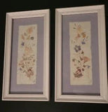97 Vintage Wall Art Framed Pressed Dried Madagascar Flowers Handmade Signed 13x7