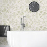 Decor Home,Nature Wall Decor, Botanical Art, Living room Decor, Farmhouse Decor, Temporary Wallpaper - Sage Mushroom Garden Wallpaper #120