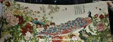 160CM silk fabric tree peony flower peacock peacock thangka tangka mural