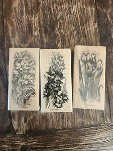 Stampin' Up! Early Spring Rubber Stamps Tulips Lilies Garden Flowers Floral