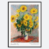 Claude Monet Bouquet of Sunflowers 1881 Vintage Exhibition Poster Art Print | Claude Monet Print, Vintage Monet Poster, Monet Painting #N21