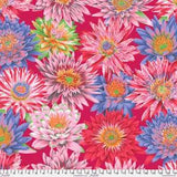 KAFFE FASSETT PHILIP JACOBS TROPICAL WATER LILIES PJ119 RED FLORAL FABRIC HY