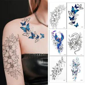Women Sexy Peony Tattoos Temporary Flower Arm Sticker Waterproof Floral Tattoos