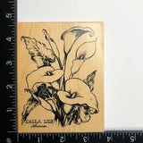 PSX Designs Calla Lily Araceae K1696 Flowers Wood Mounted Rubber Stamp